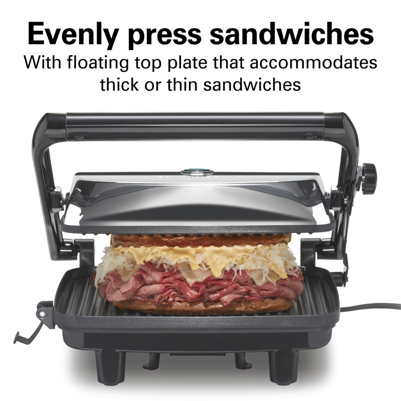 Hamilton Beach® Panini Press Gourmet Sandwich Maker & Reviews